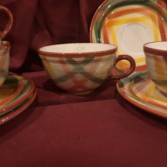 Vintage Veronware Homespun Cup & Saucer - Picture 2 of 6